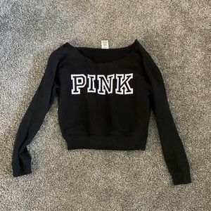 Black cropped sweatshirt